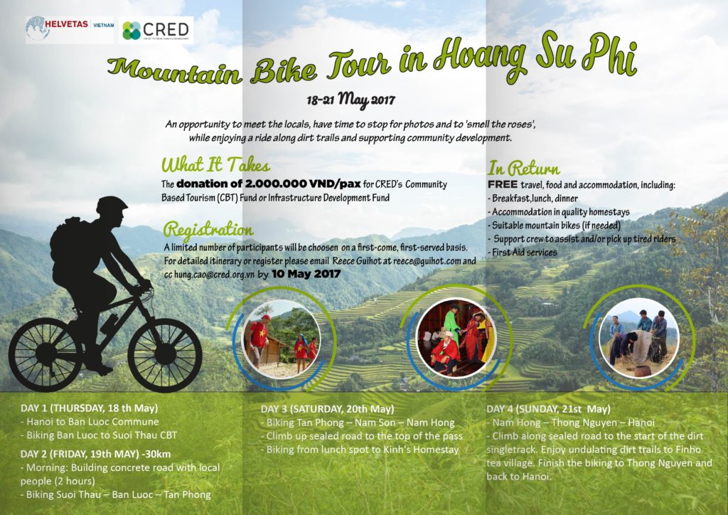 Invitation for NGOs to experience community based tourism in Hoang Su Phi